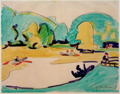 Ohne Titel (Parklandschaft in Dresden) von Ernst Ludwig Kirchner